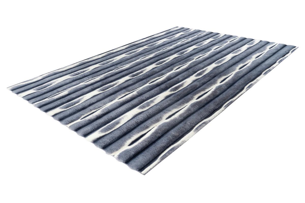 HOCHFLORTEPPICH MY WAVES 305 - Blau, Basics, Textil (60/100cm)