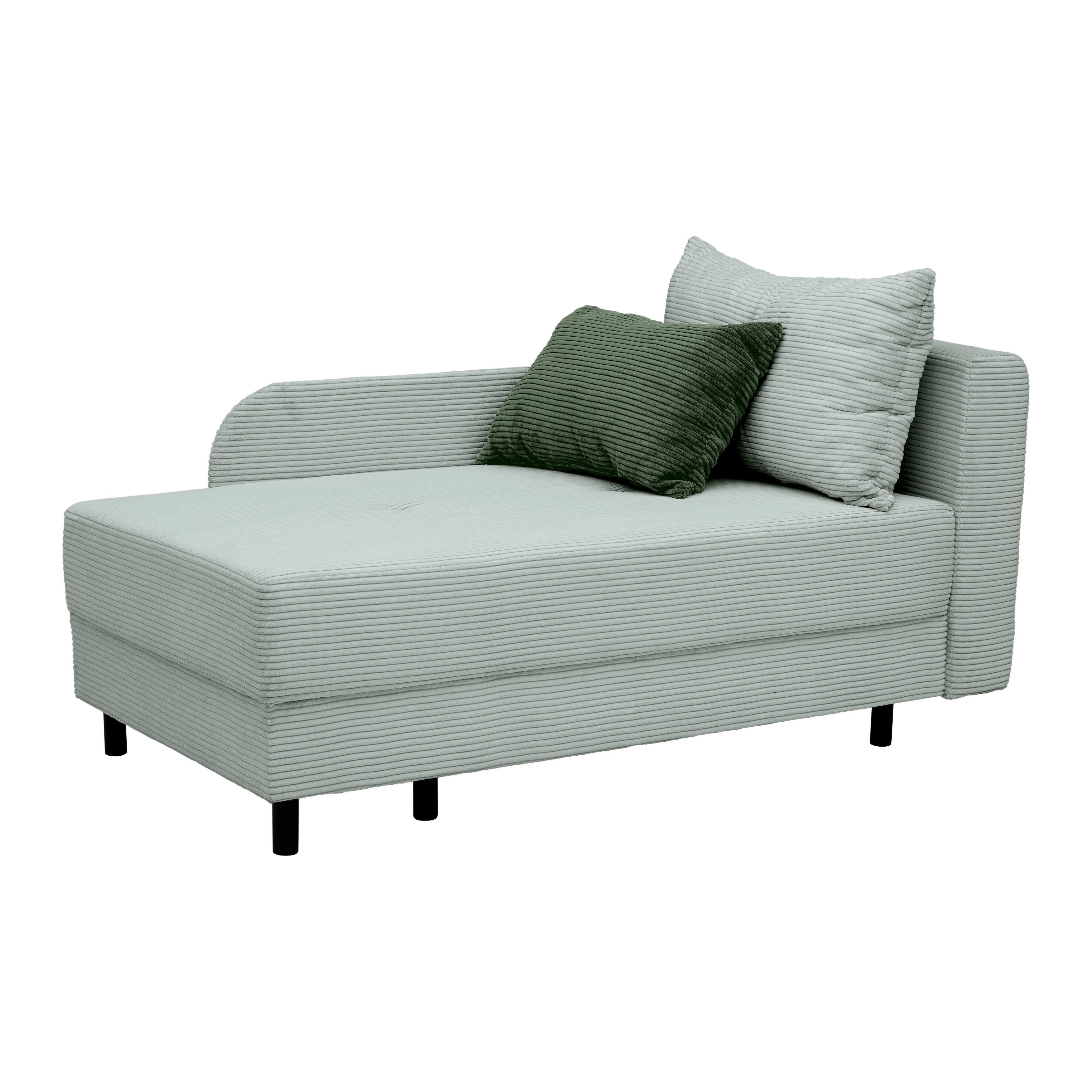 Liege Nova Grau - Schwarz/Grau, MODERN, Holz/Textil (145/62/85cm) - Mömax