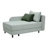 Liege Nova Grau - Schwarz/Grau, MODERN, Holz/Textil (145/62/85cm) - Mömax