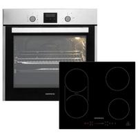 Backofenset ASET1406600l ca. 59,5/59,5/56,5cm Edelstahl - Edelstahlfarben/Schwarz, Trend, Glas/Metall (59,5/59,5/56,5cm) - Respekta
