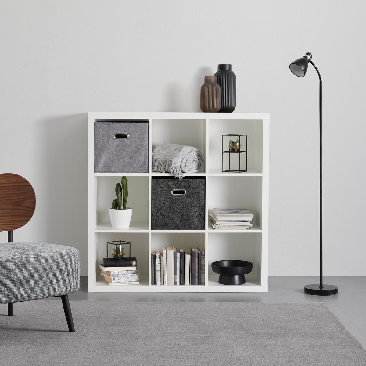 Raumteiler Style in Weiß ca. 112x112x38 cm - Weiß, MODERN, Holzwerkstoff (112/112/38cm) - Based