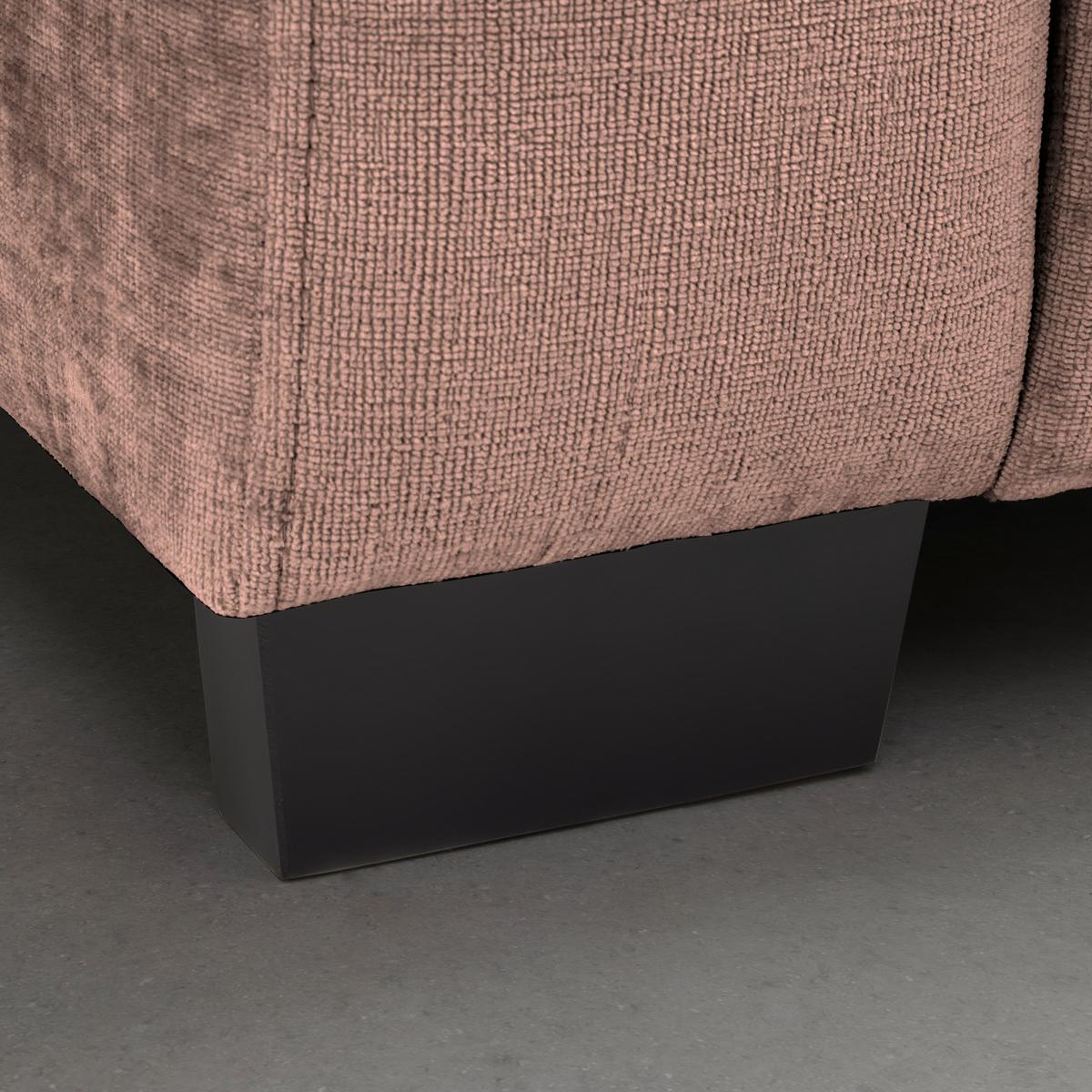 Bigsofa Matteo Rosa - Schwarz/Rosa, MODERN, Holz (246/93/124cm) - Based