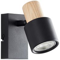 Strahler Pini WA 1 Schwarz/Holz max. 10 Watt - Basics, Holz/Metall (11,9/14,5/6cm) - Brilliant