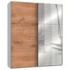 Ormar S Kliznim Vratima Level 36 A - bijela/boje hrasta, Moderno, drvni materijal/metal (200/236/65cm) - Modern Living