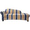 Ottomane Torello Blau Mikrofaser - Blau/Wengefarben, KONVENTIONELL, Holz/Textil (86/84/190cm) - Livetastic