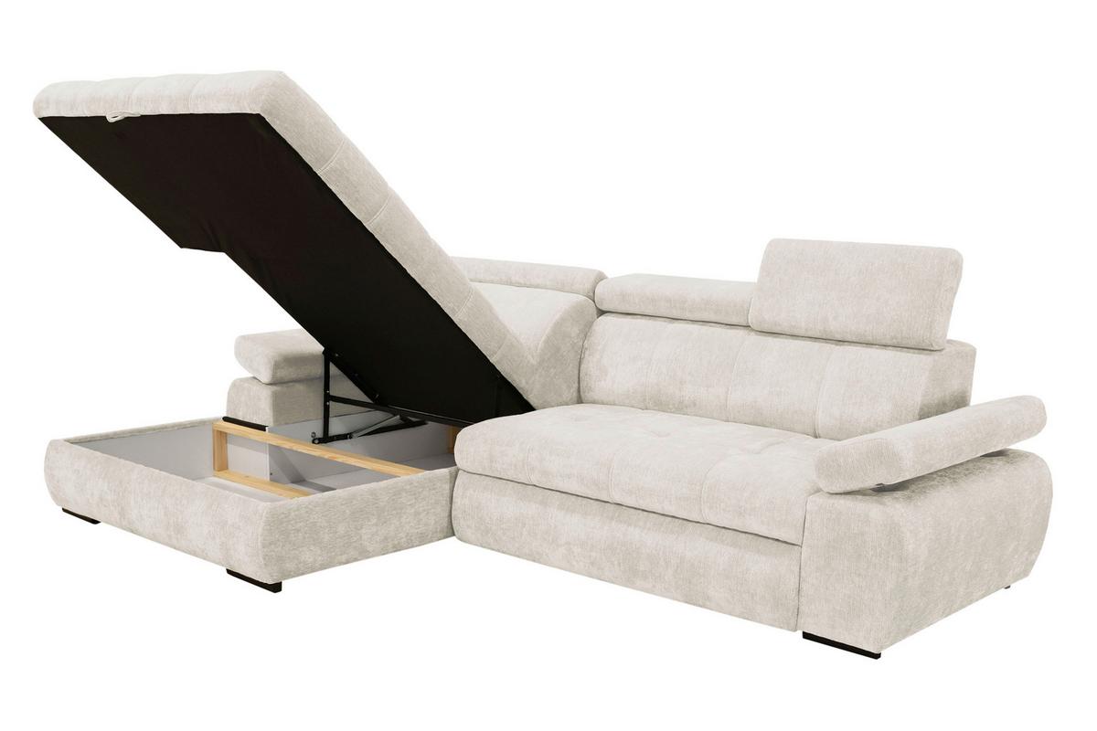 Kutna Garnitura Vegas - bež/crna, Design, drvo/tekstil (173/294cm) - Modern Living
