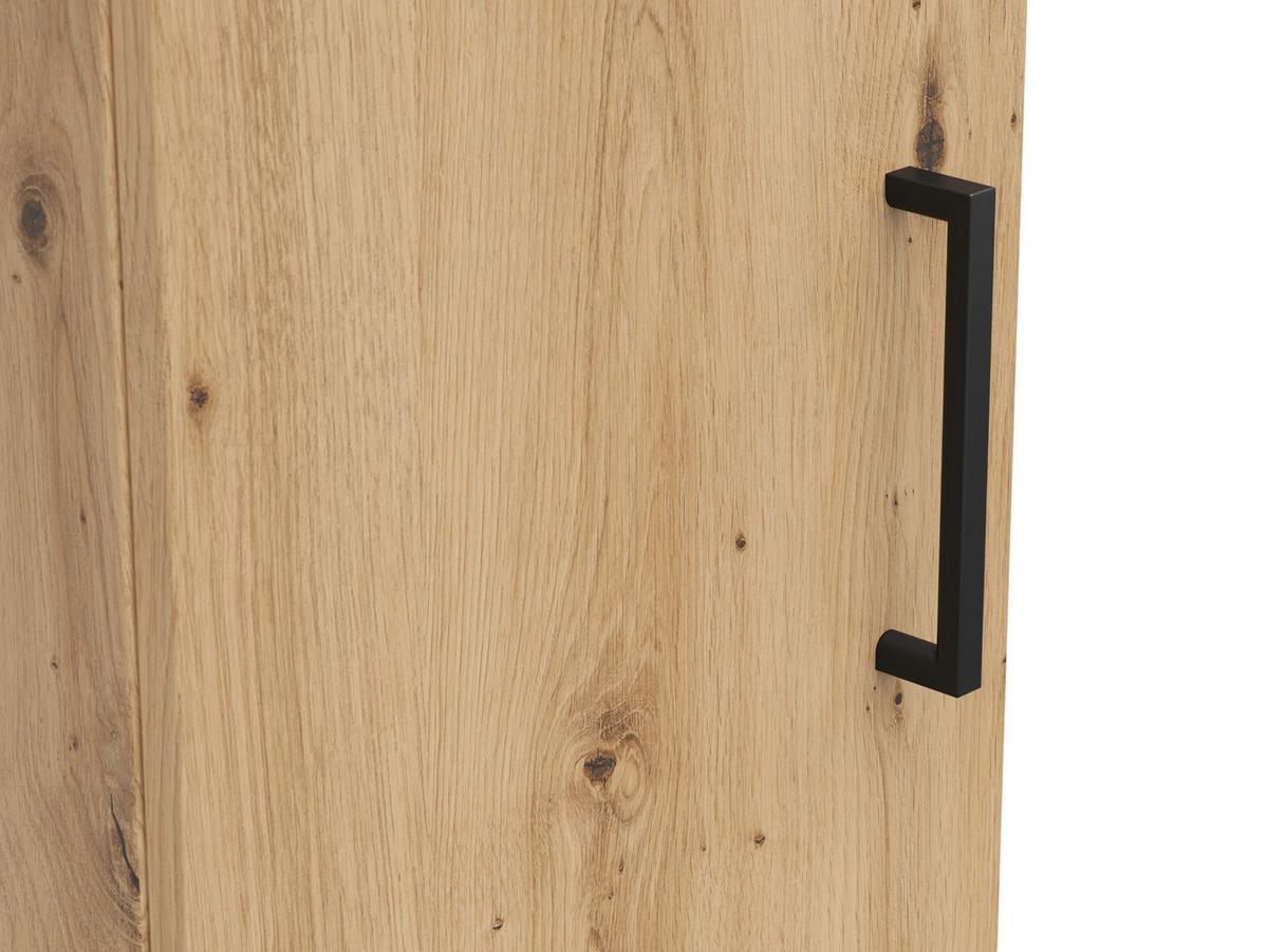 Schrank Multistauraum Eiche Artisan - Schwarz/Eiche Artisan, MODERN, Holzwerkstoff/Kunststoff (30/83/40cm) - Mömax