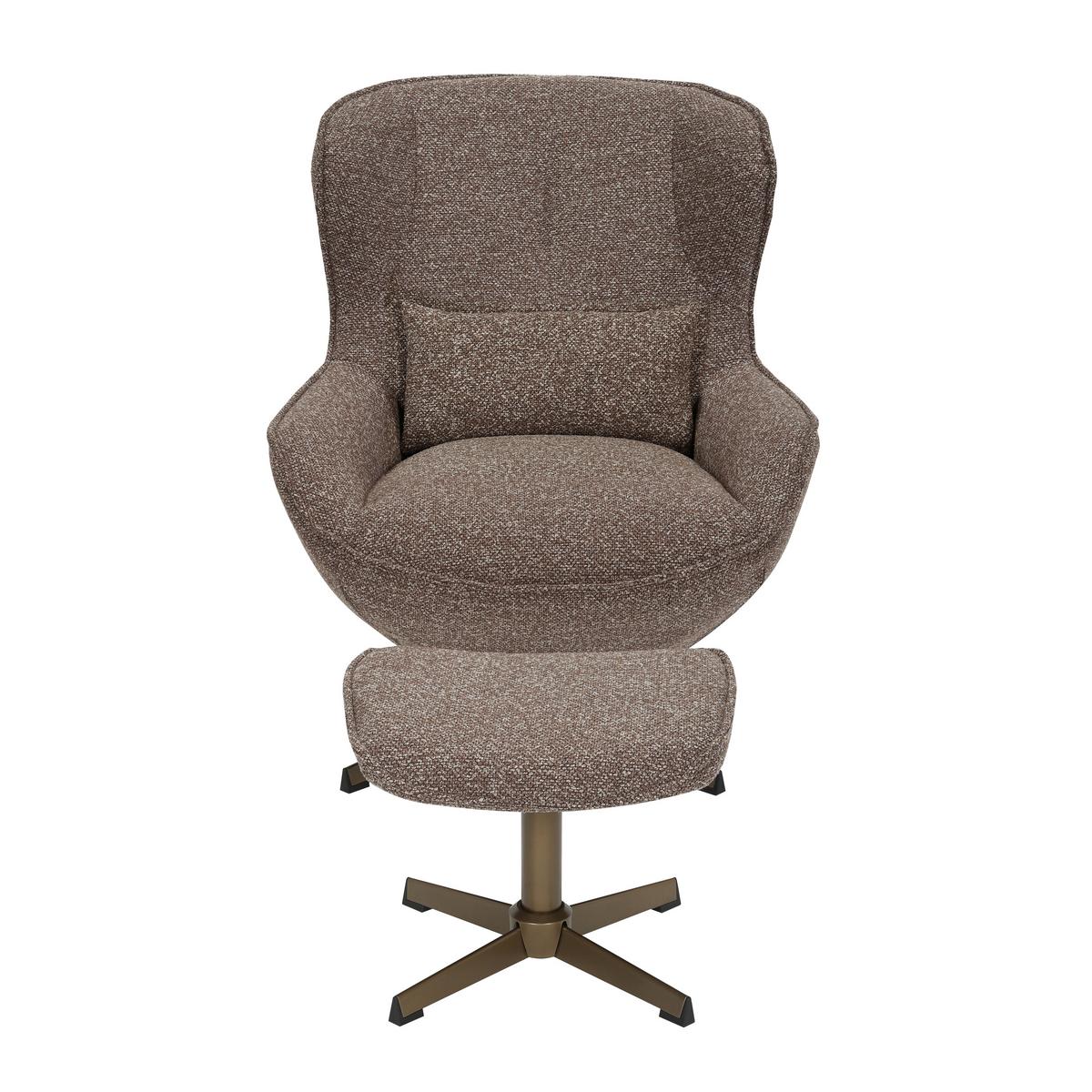 Tabure Alba - brončane boje/smeđa, Moderno, metal/tekstil (46/36/36cm) - Mömax