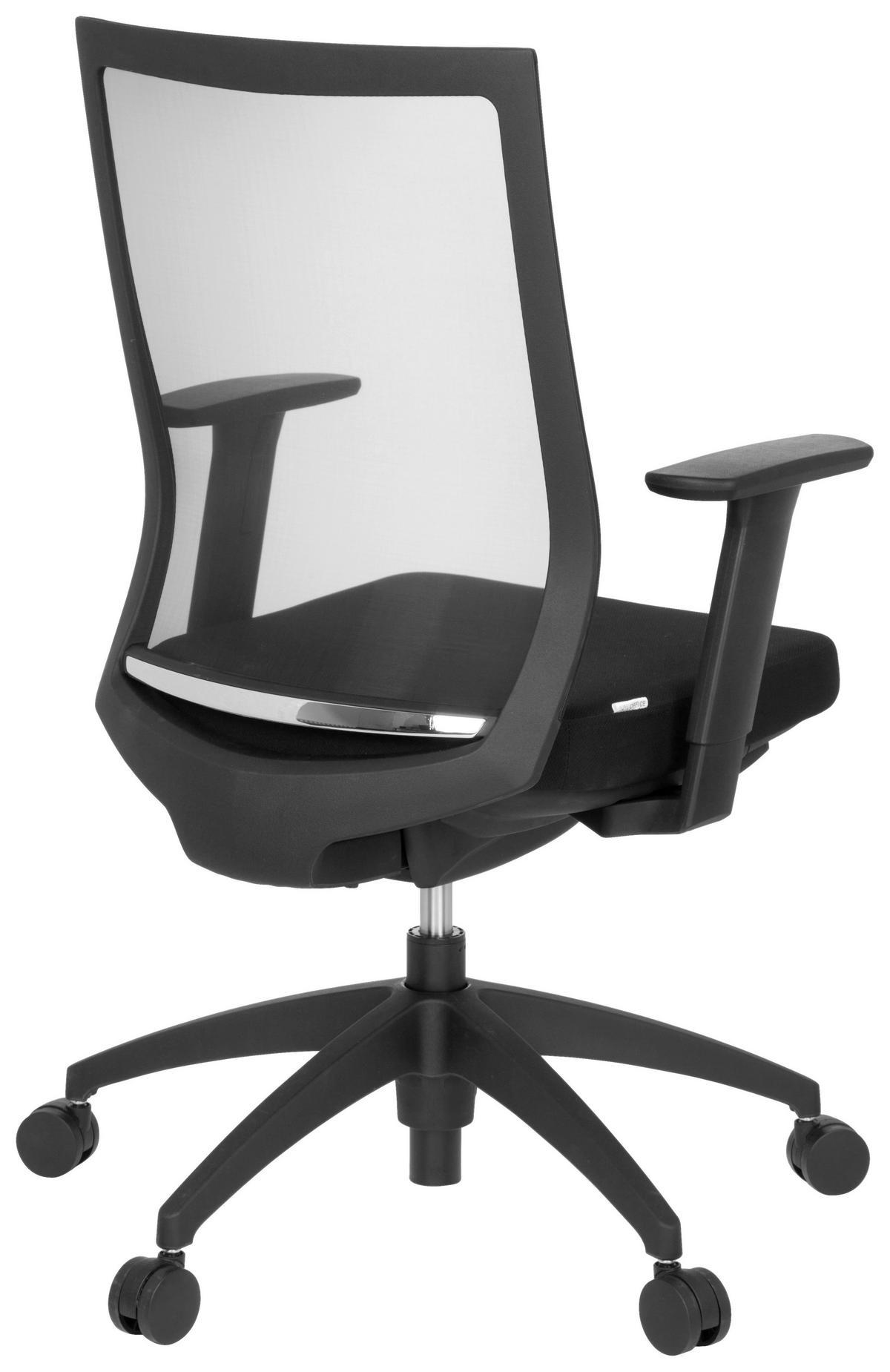 Pisarniški Stol Aspen, Črna - barve kroma/črna, Moderno, umetna masa/tekstil (63/106/55cm) - MID.YOU