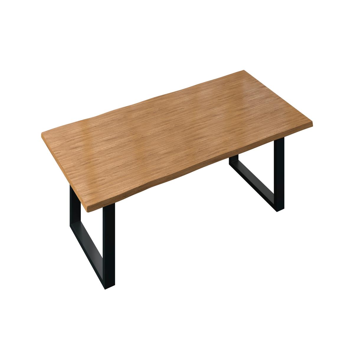 Esstisch Yola in Holz Eiche massiv ca. 200x100 cm - Eichefarben, MODERN, Holz/Metall (200/100/76cm) - Bessagi Home