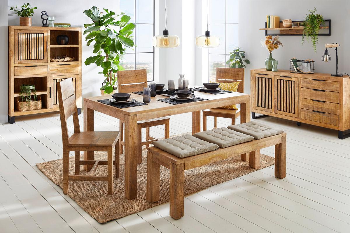 Sitzbank Everest in Naturfarben - Naturfarben, Natur, Holz (140/45/40cm) - Mömax