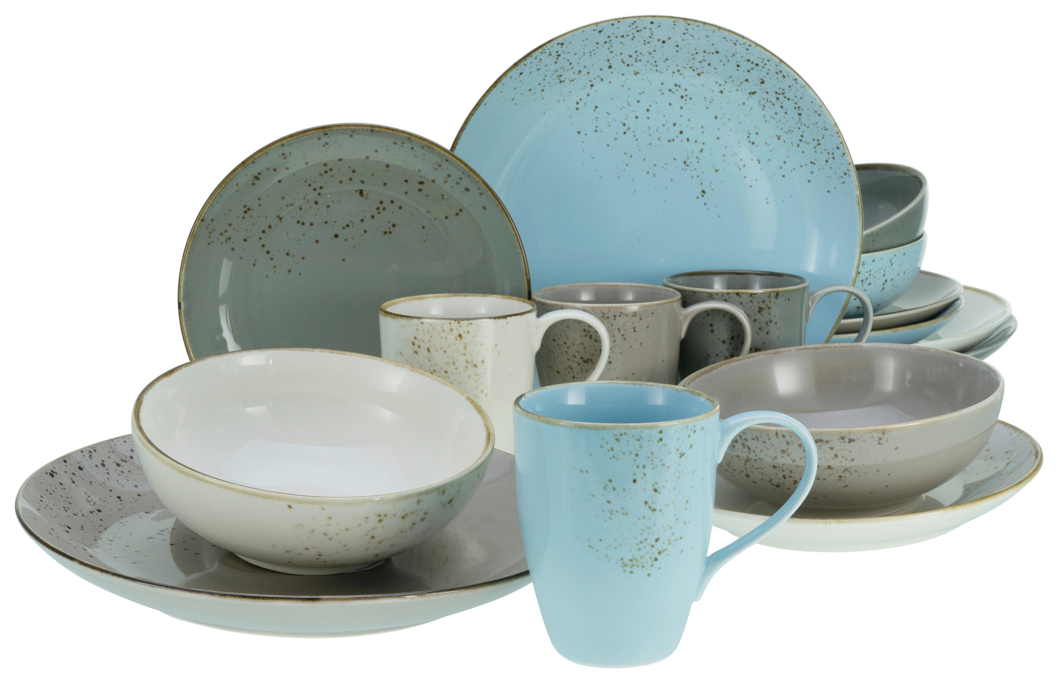 Kombinirani Servis Skandinavien, 16-Delni - večbarvno, Trend, keramika - Creatable