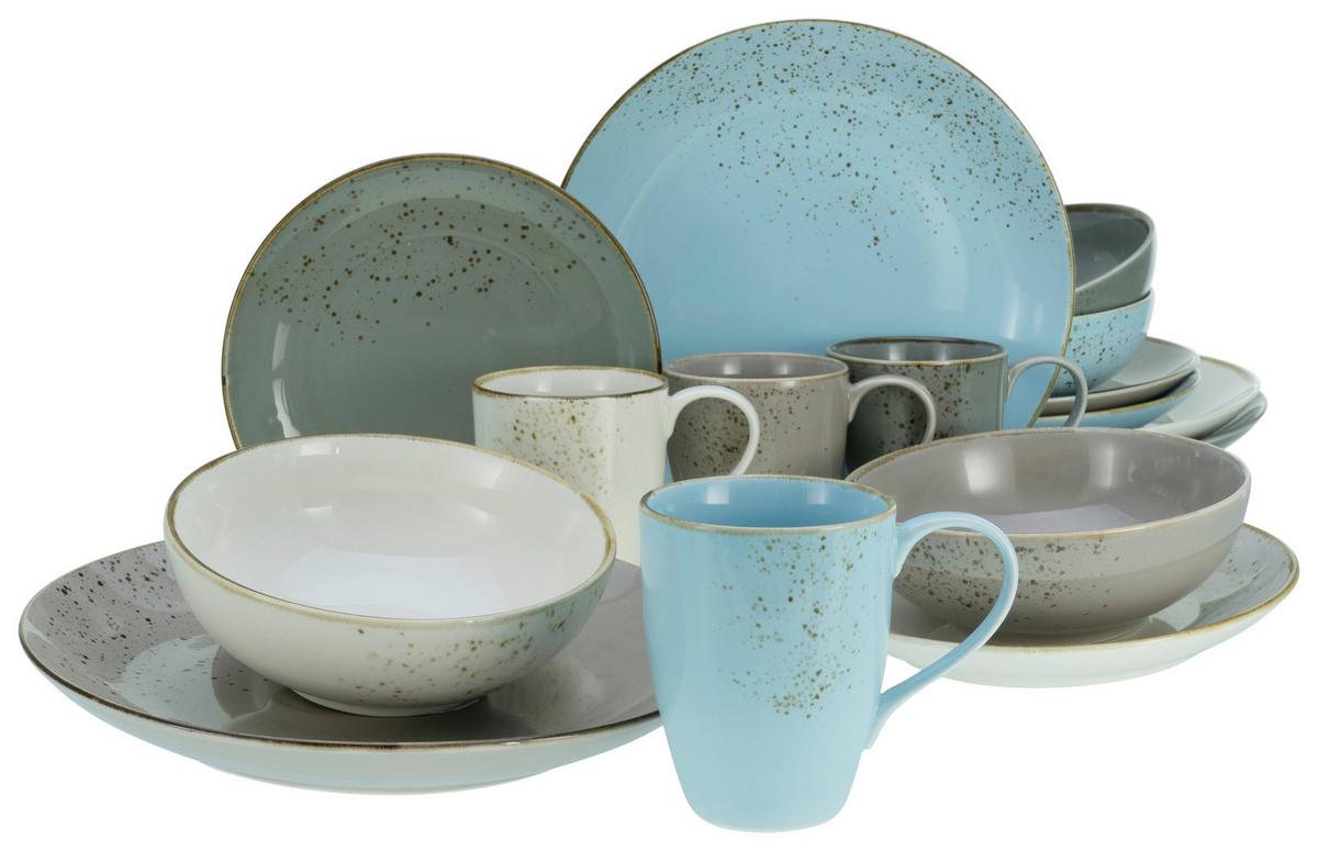 Kombinirani Servis Skandinavien, 16-Delni - večbarvno, Trend, keramika - Creatable