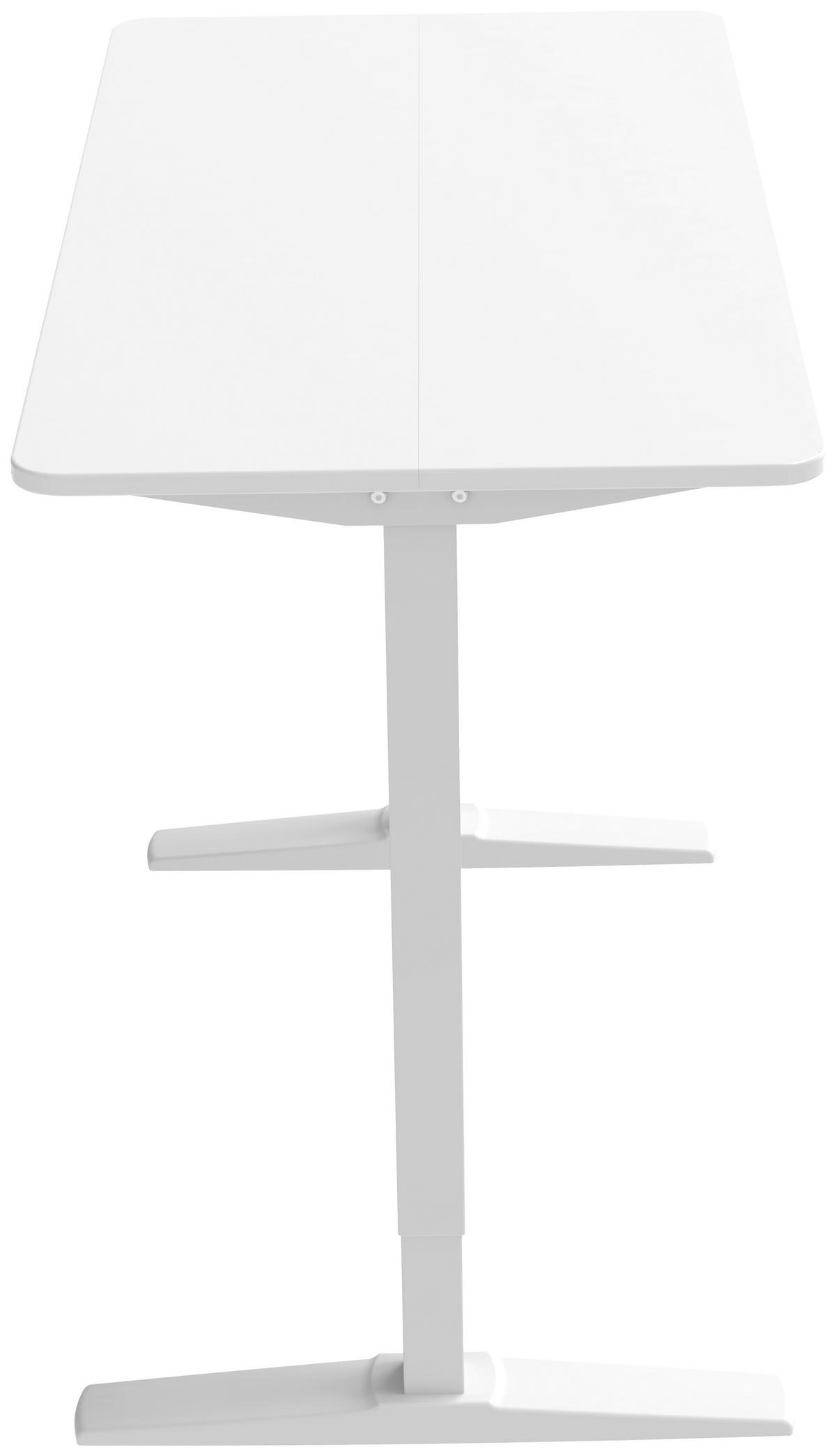 BIURKO KENTO - biały, Konventionell, materiał drewnopochodny/metal (120/60/75-120cm) - Carryhome