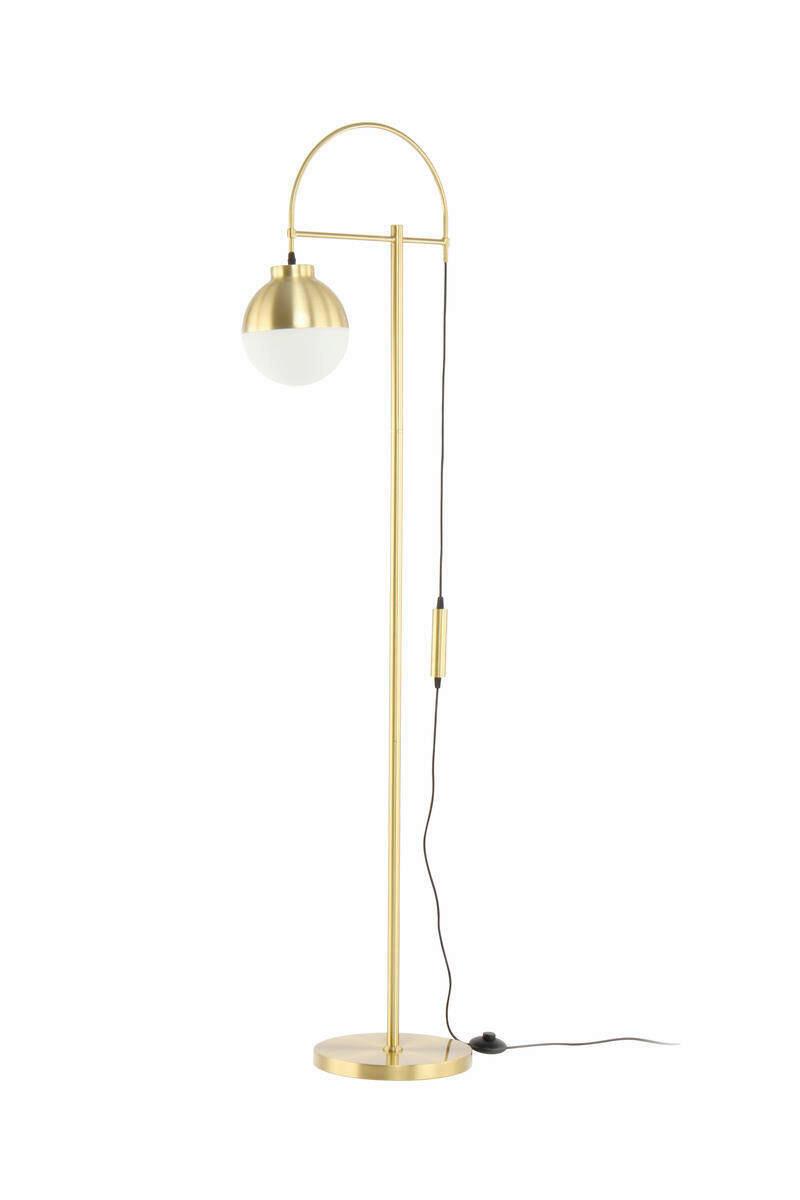 Stehleuchte Qob9h-Gld - Silberfarben/Schwarz, Design, Kunststoff/Metall (44/160/44cm) - Kayoom
