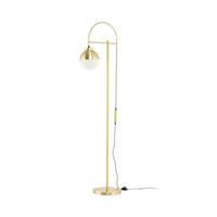 Stehleuchte Qob9h-Gld - Silberfarben/Schwarz, Design, Kunststoff/Metall (44/160/44cm) - Kayoom