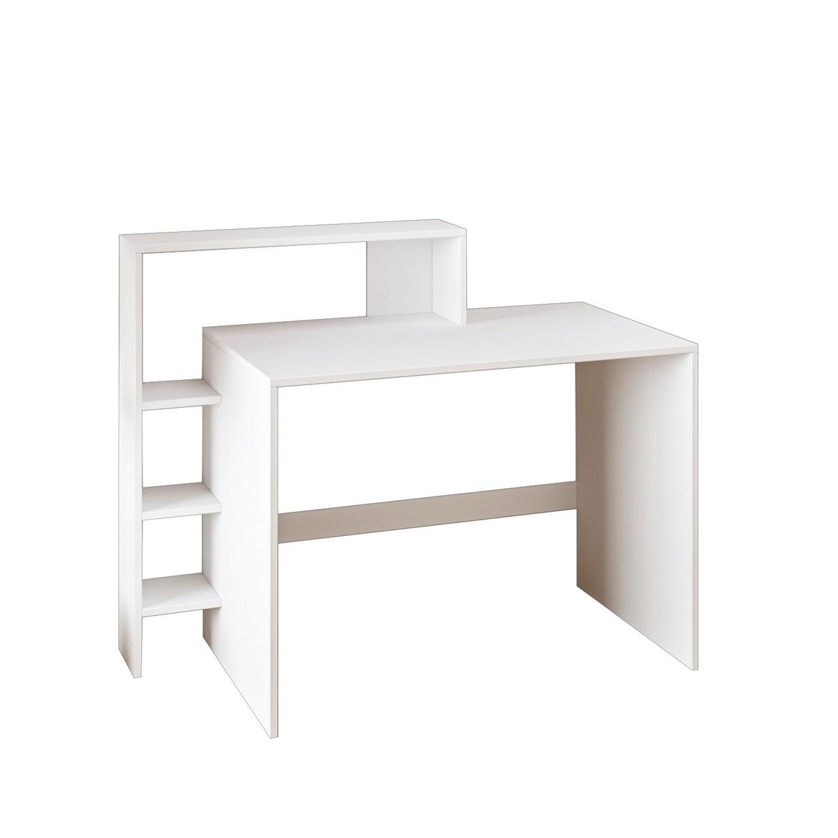 Schreibtischkombination Amber Weiß ca. 120x55x96cm - Weiß, Design, Holzwerkstoff (120/55/96cm) - Livetastic