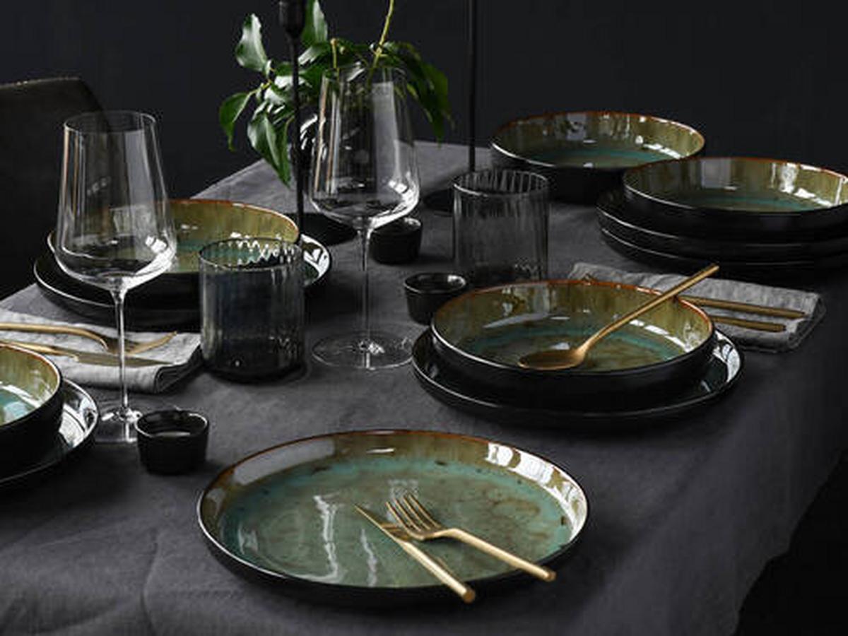 Jedilni Servis Nordic Fjord Green, 12-Delni - zelena, Trend, keramika - Creatable