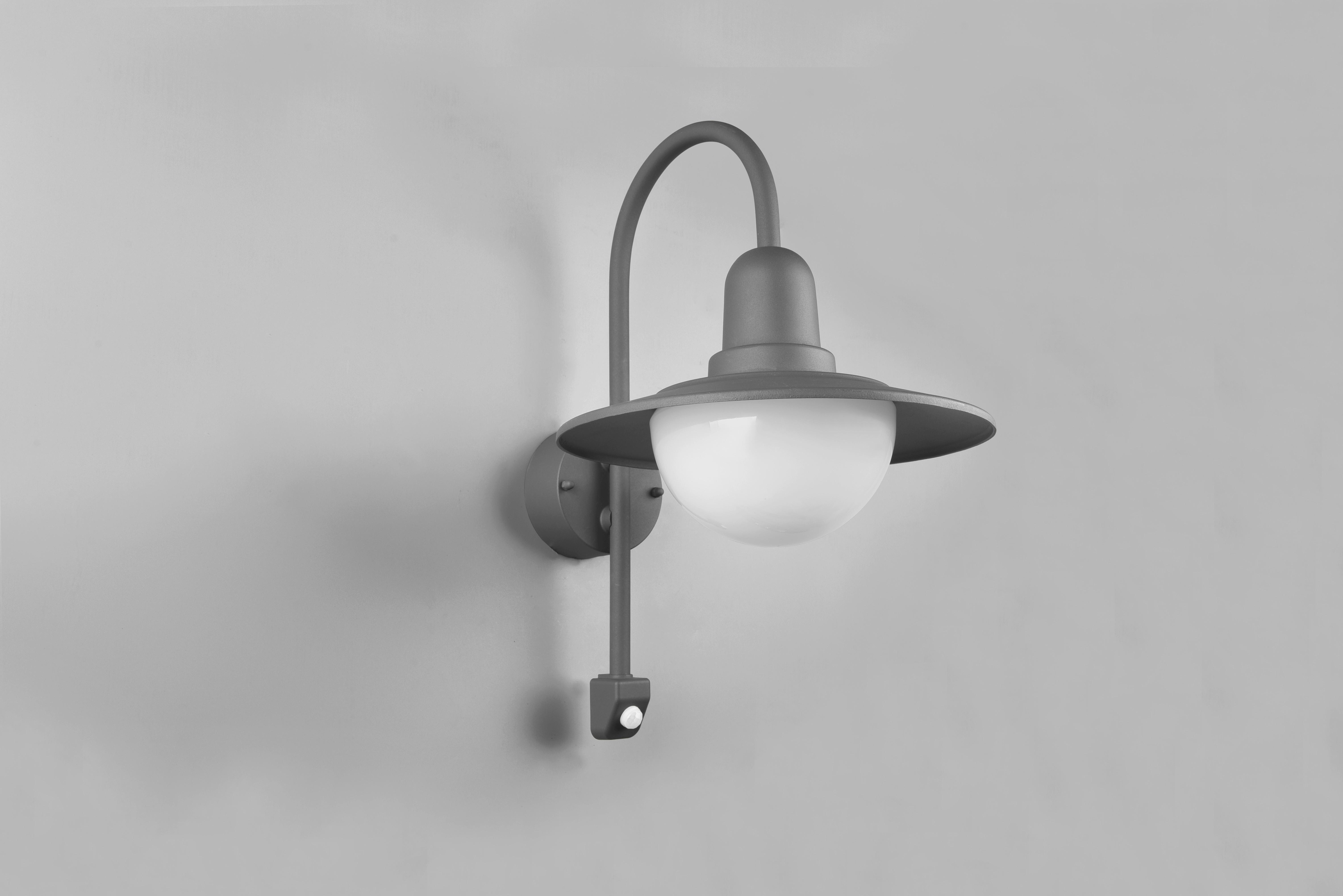 Außenwandleuchte Norman Anthrazit max. 40 Watt - Anthrazit/Weiß, KONVENTIONELL, Glas/Metall (45,5/30/38cm) - Trio Leuchten