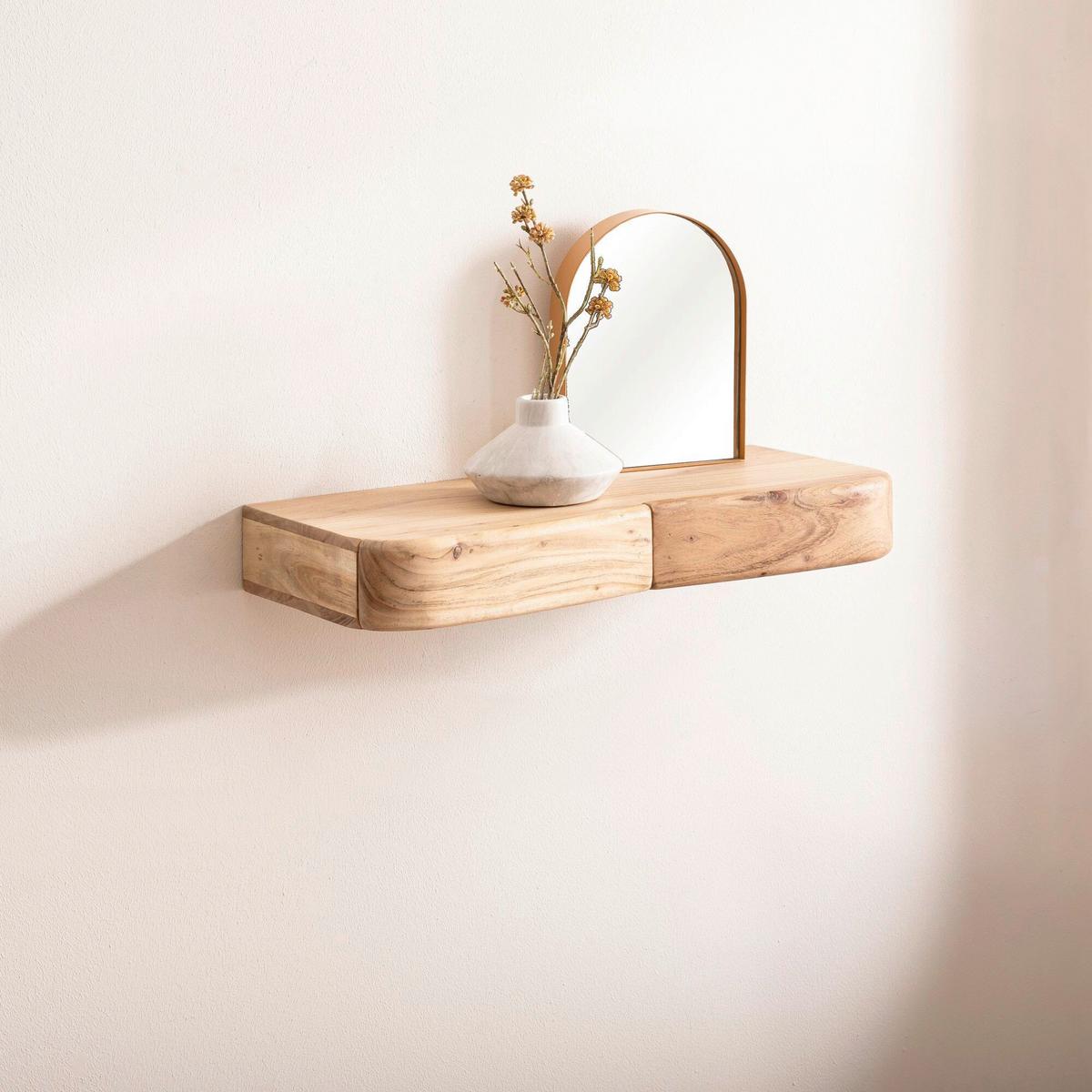 Wandboard Wl7.386 - Akaziefarben, Design, Holz (60/8/20cm) - Livetastic