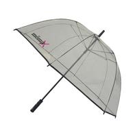 Regenschirm Livia L Transparent - Transparent/Schwarz, MODERN, Kunststoff/Metall (103cm) - Mömax
