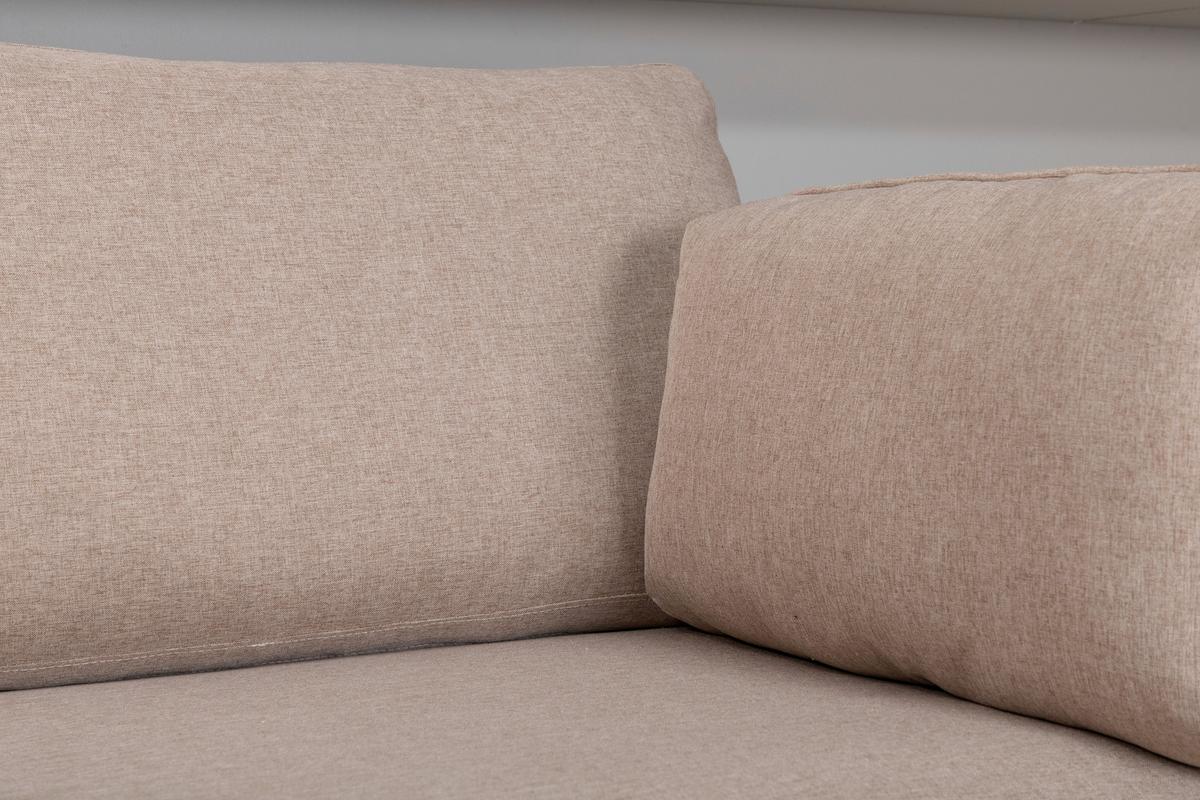 2-SITZER-SOFA BOOM - Hellbraun/Schwarz, Design, Textil/Metall (203/84/90cm) - Livetastic