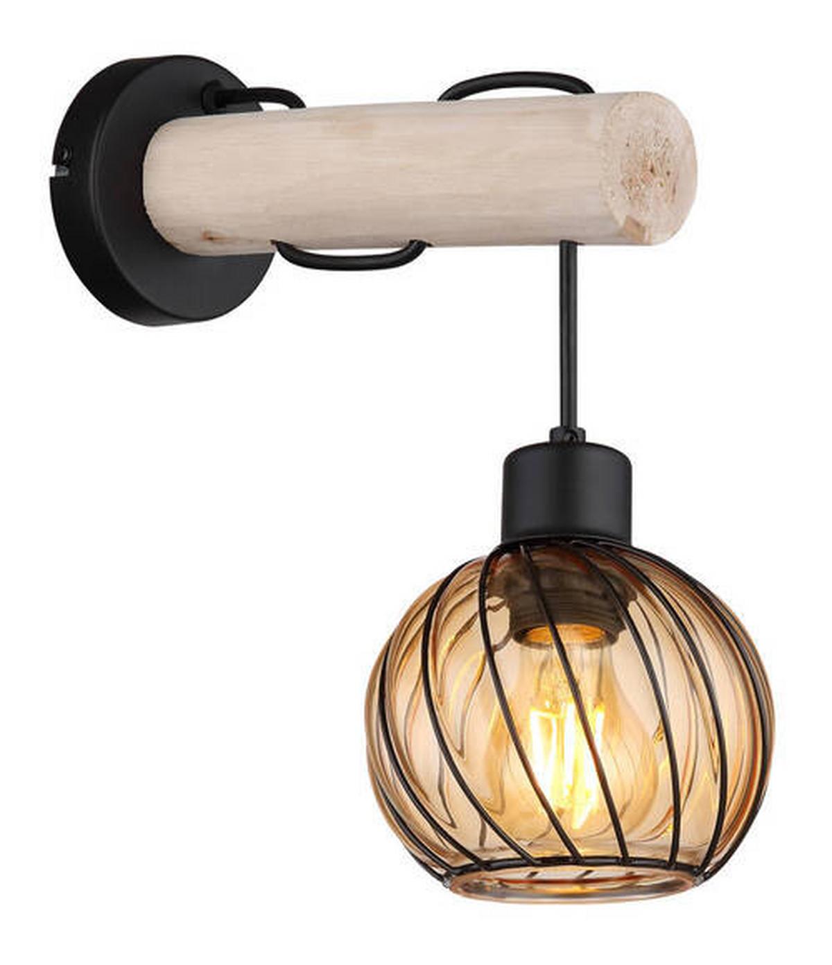Stenska Svetilka 15534w - črna/naravne barve, Natur, kovina/steklo (13/27/30cm) - Globo