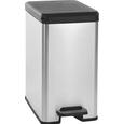 Pedálos Szemetes Slim Bin 25l - fekete/ezüst színű (25/45/39cm)
