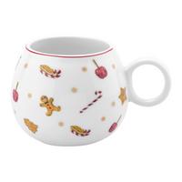 Tasse XMAS-Ginger Rot/Weiß ca. 430ml - Rot/Weiß, KONVENTIONELL, Keramik (10,3/8,5cm) - Mömax
