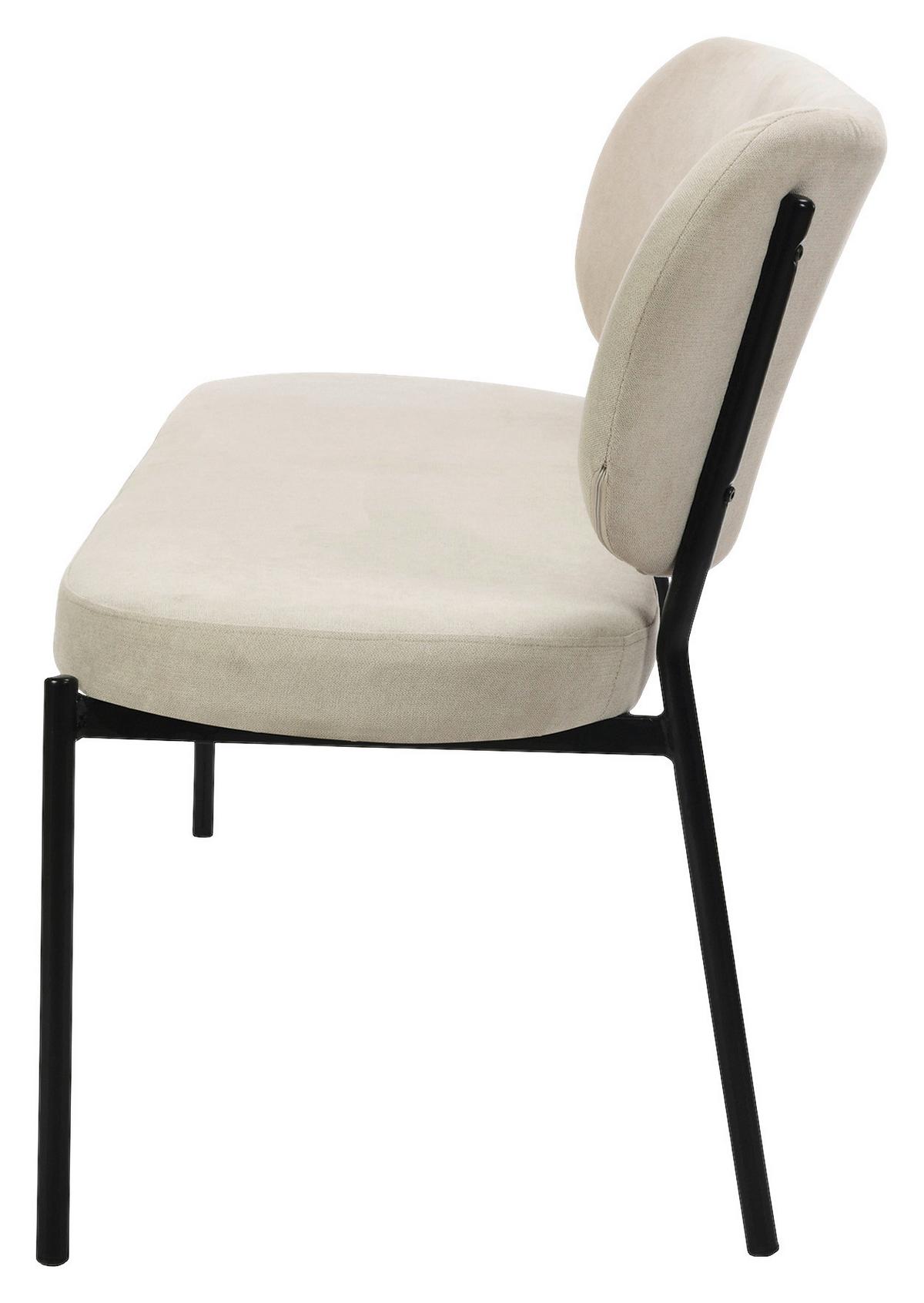 Sitzbank Jersey Taupe/Schwarz - Taupe/Schwarz, Design, Textil/Metall (160/82/62cm) - MID.YOU