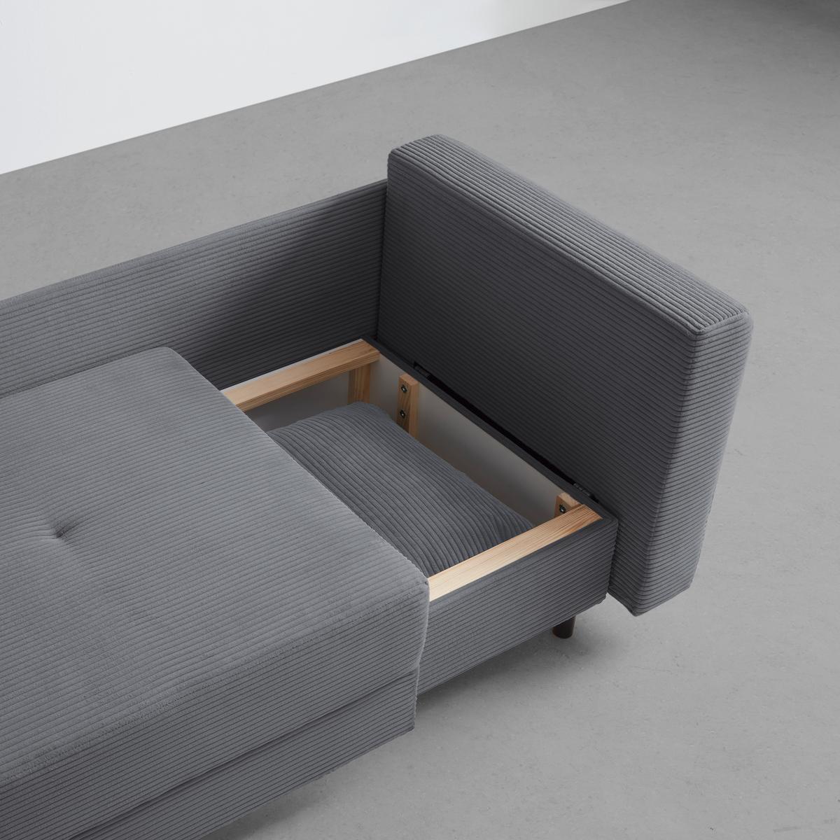 Liege Nova Dunkelgrau - Dunkelgrau/Schwarz, MODERN, Holz/Textil (145/62/85cm) - Mömax