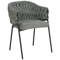 KRZESŁO Z PODŁOKIETNIKAMI WAVY BUBBLE - czarny/szary, Design, metal/tkanina (56/80/61cm) - Novel