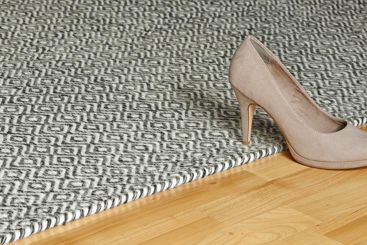 Flachwebeteppich My Jaipur - Graphitfarben, Natur, Textil (160/230cm)