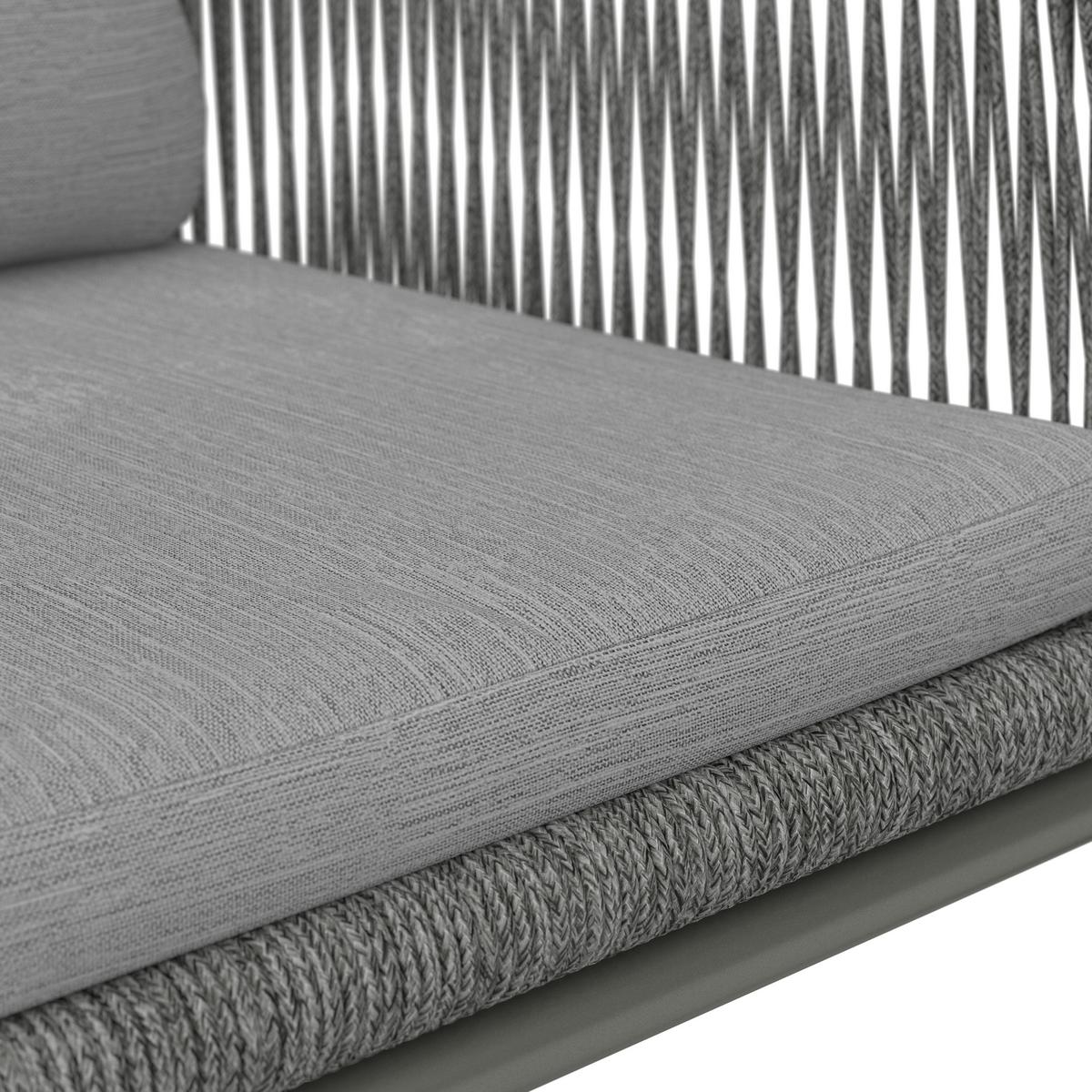 Gartensessel-Set 2-er Set Pepe Hellgrau Metall/Textil - Schwarz/Grau, MODERN, Kunststoff/Metall (55/83/62cm) - Bessagi Garden