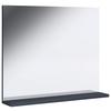 Stensko Ogledalo Landos, Antracit - bela/antracit, Moderno, leseni material (50/60/2cm) - MID.YOU