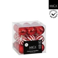 Set Kroglic Za Božično Jelko Red White - Moderno (6cm) - Mömax