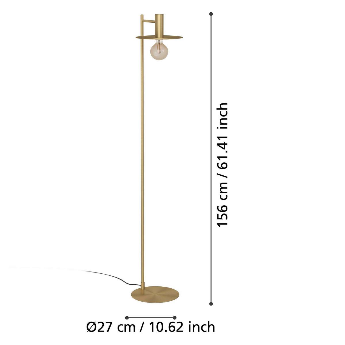 Stehleuchte 900735_escandell - Messingfarben, Design, Metall (27/25/156cm) - Eglo