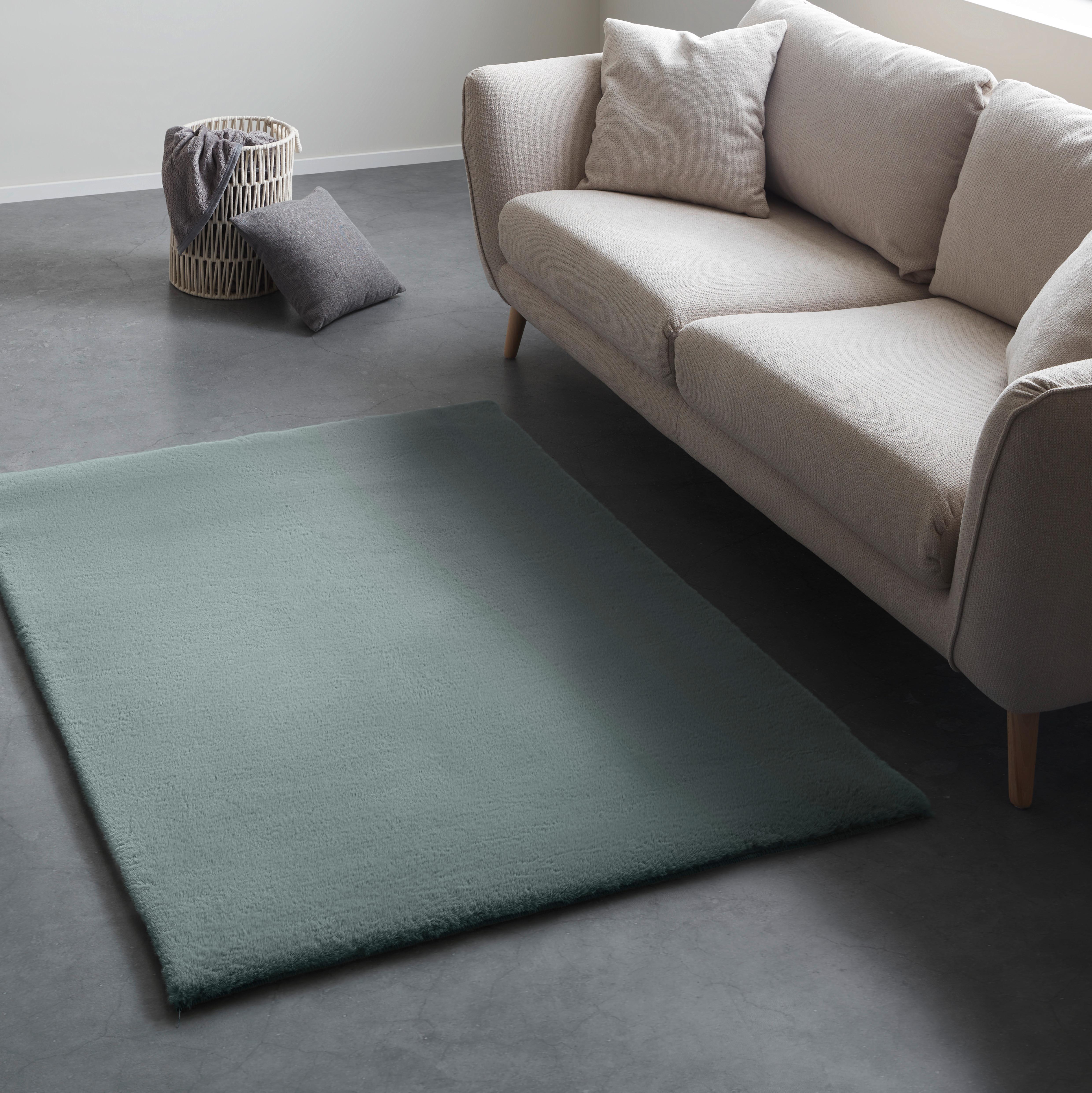 Kunstfell Caroline 1 in Grün ca.80x150cm - Grün, Textil (80/150cm) - Mömax
