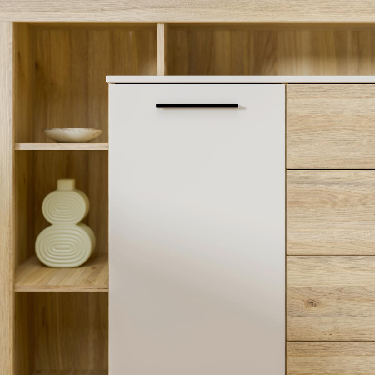 Komoda Bellevue - boje hrasta/boje pijeska, Konvencionalno, drvni materijal/plastika (160,5/107,3/43,4cm) - Modern Living