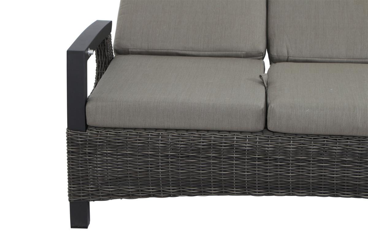 Loungegarnitur Corido 4-tlg. Grau - Grau, Basics, Keramik/Kunststoff (72/103/160cm) - Siena Garden