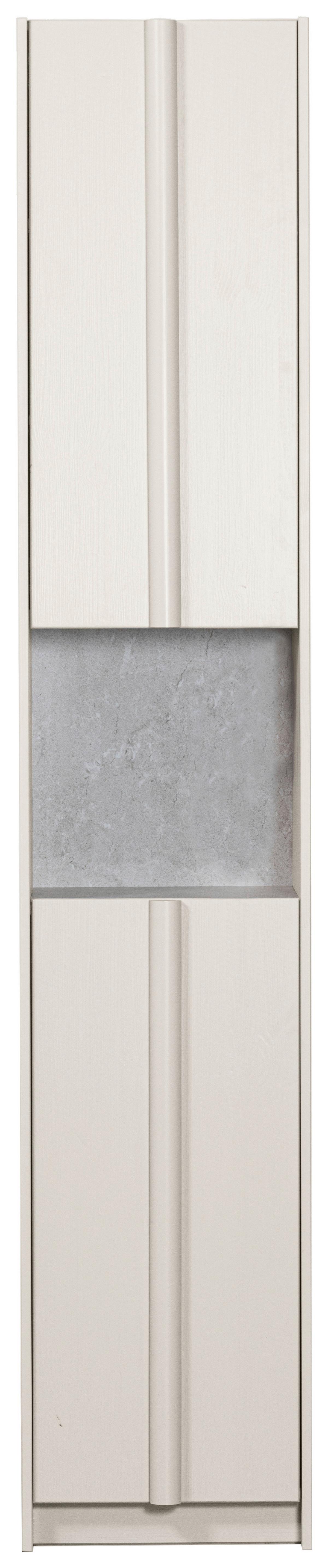 Garderobenschrank Basu Hellgrau B: 40 cm - Hellgrau, Design, Holz (40/210/42cm) - Livetastic