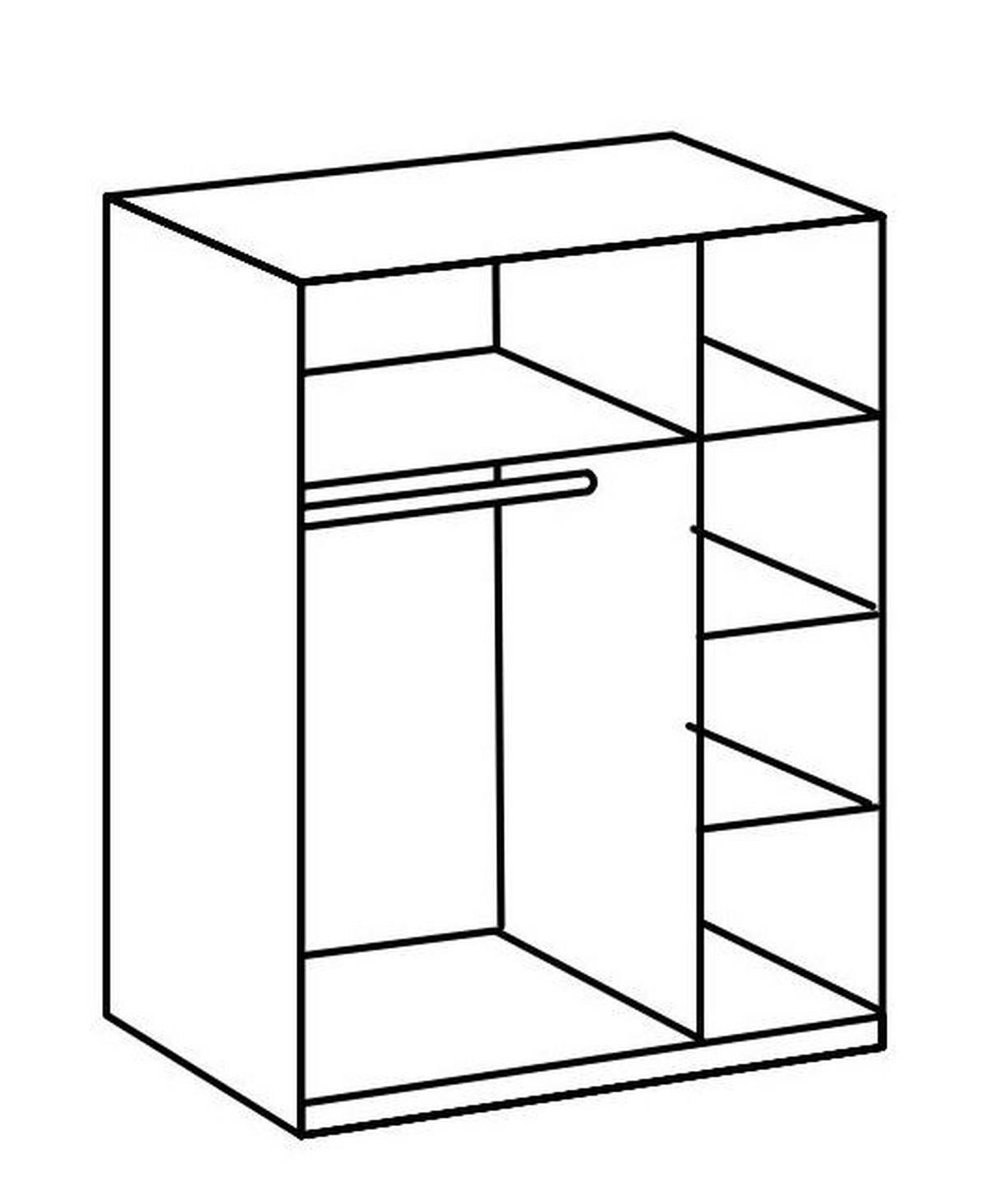 Ormar S Klasičnm Vratima Imago - bijela/boje aluminija, Konvencionalno, staklo/drvni materijal (135/199/58cm) - Modern Living