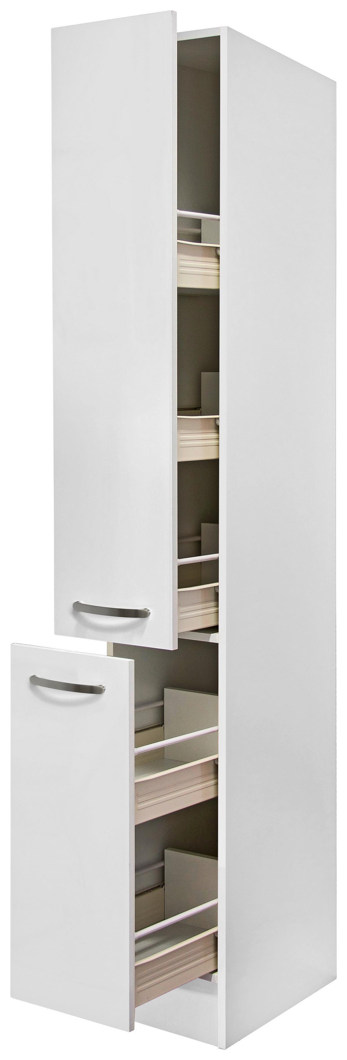 Izvlečna Omara Alba, Bela, Š. 30 Cm - barve nerjavečega jekla/bela, Moderno, kovina/leseni material (30/200/57cm) - FlexWell