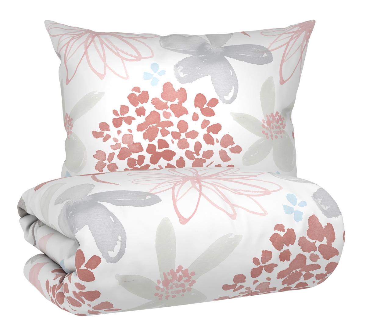 Ágyneműhuzat-garnitúra Gundi - rózsaszín/fehér, Konventionell, textil (140/200cm) - Mömax