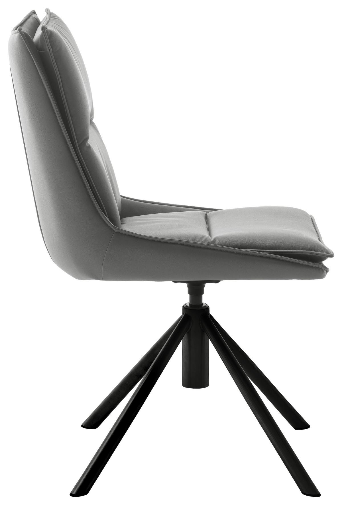 ZESTAW KRZESEŁ HOUSTON - antracytowy/czarny, Design, metal/tkanina (49/90/65cm) - Novel