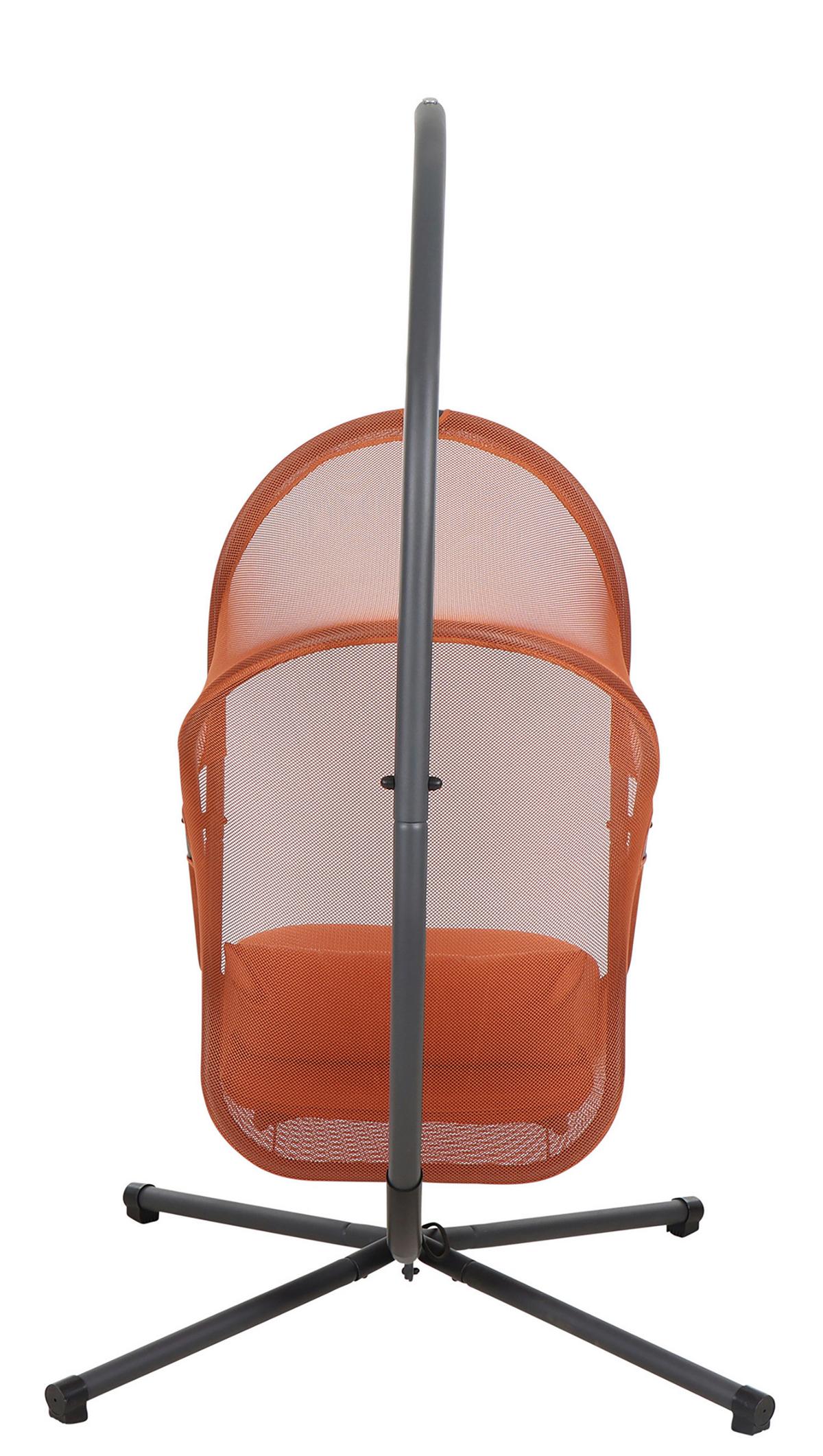 HÄNGESESSEL N85548 - Anthrazit/Rot, KONVENTIONELL, Kunststoff/Textil (123/192/102cm) - Siena Garden