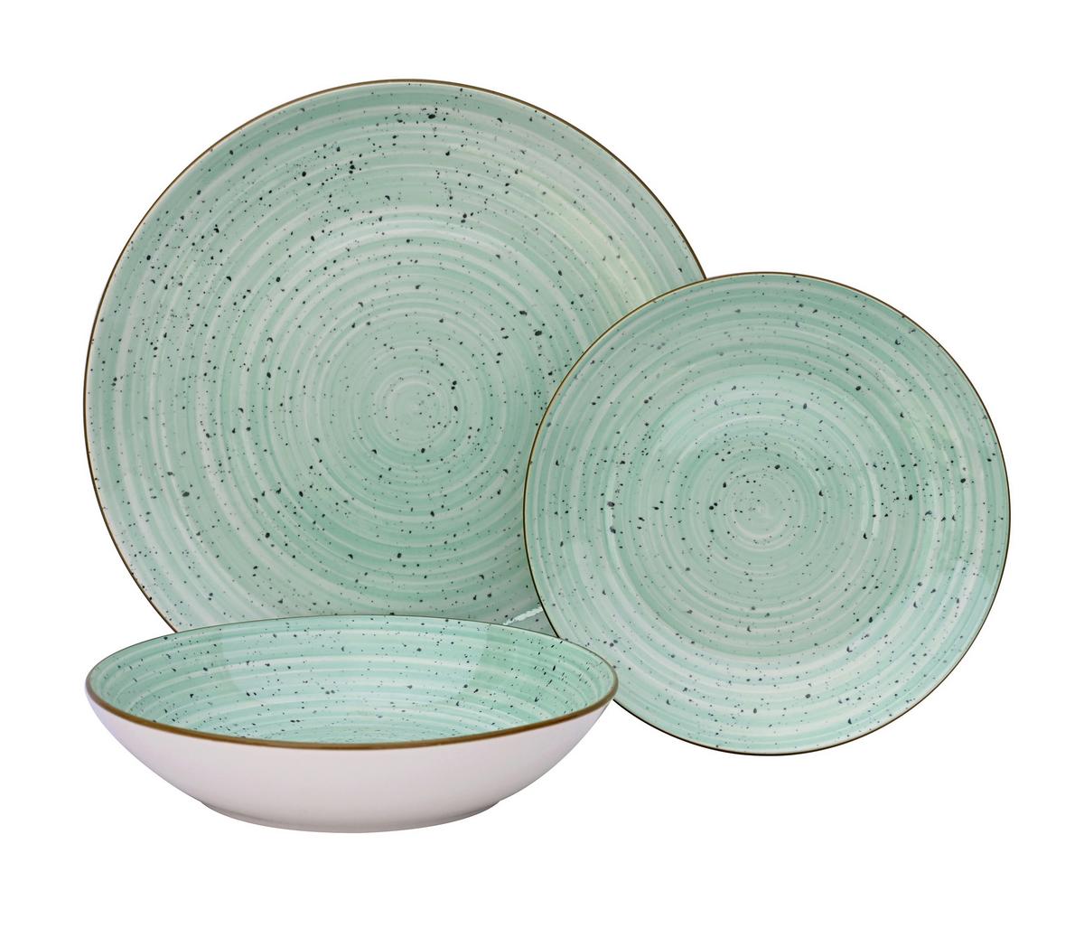Serviciu de masă 12/1 TINA -BASED- - verde mentă, Konventionell, ceramică - Best Price