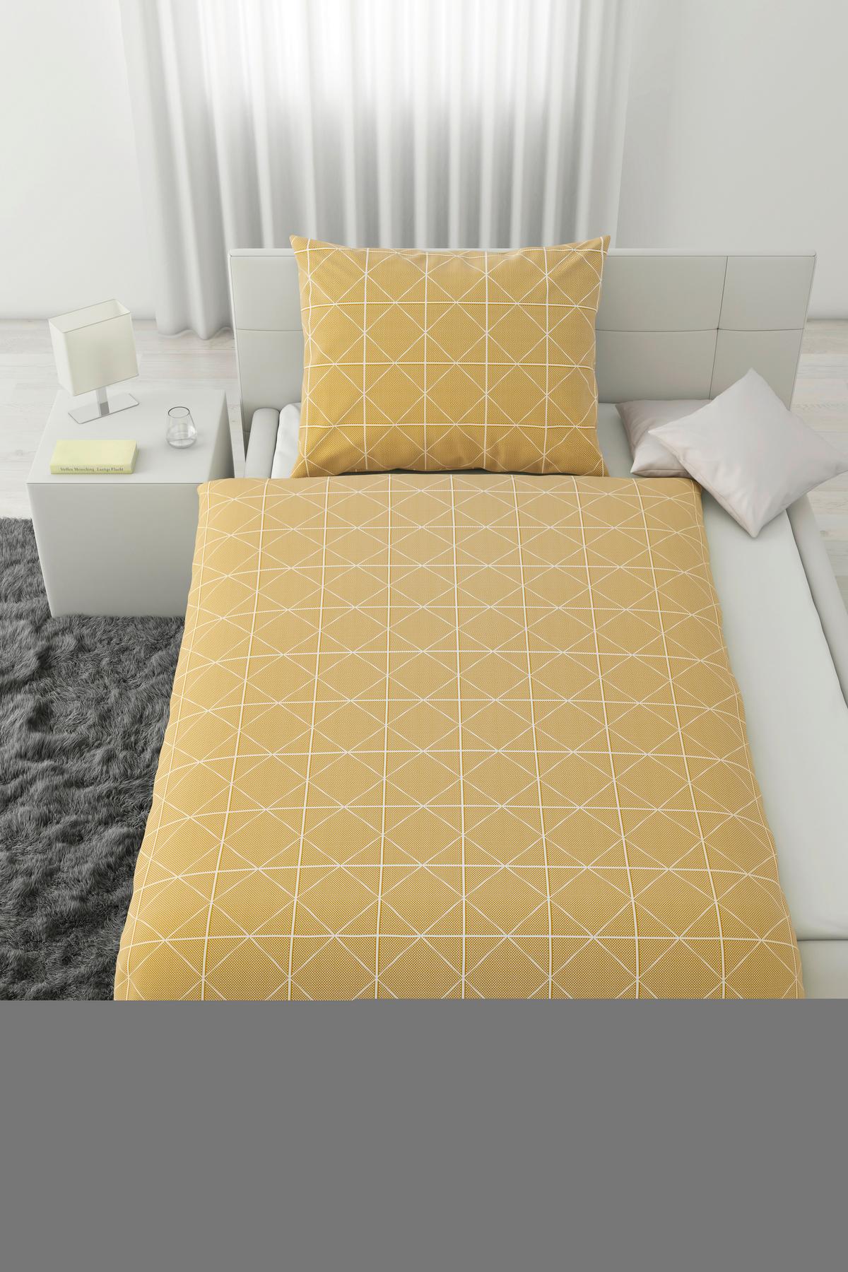 Ágyneműhuzat-garnitúra Björn - sárga, Modern, textil (140/200cm) - Modern Living