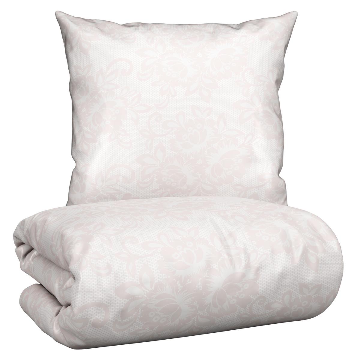 Bettwäsche Senta Rosa ca. 135x200cm - Rosa, ROMANTIK / LANDHAUS, Textil (135/200cm) - Modern Living