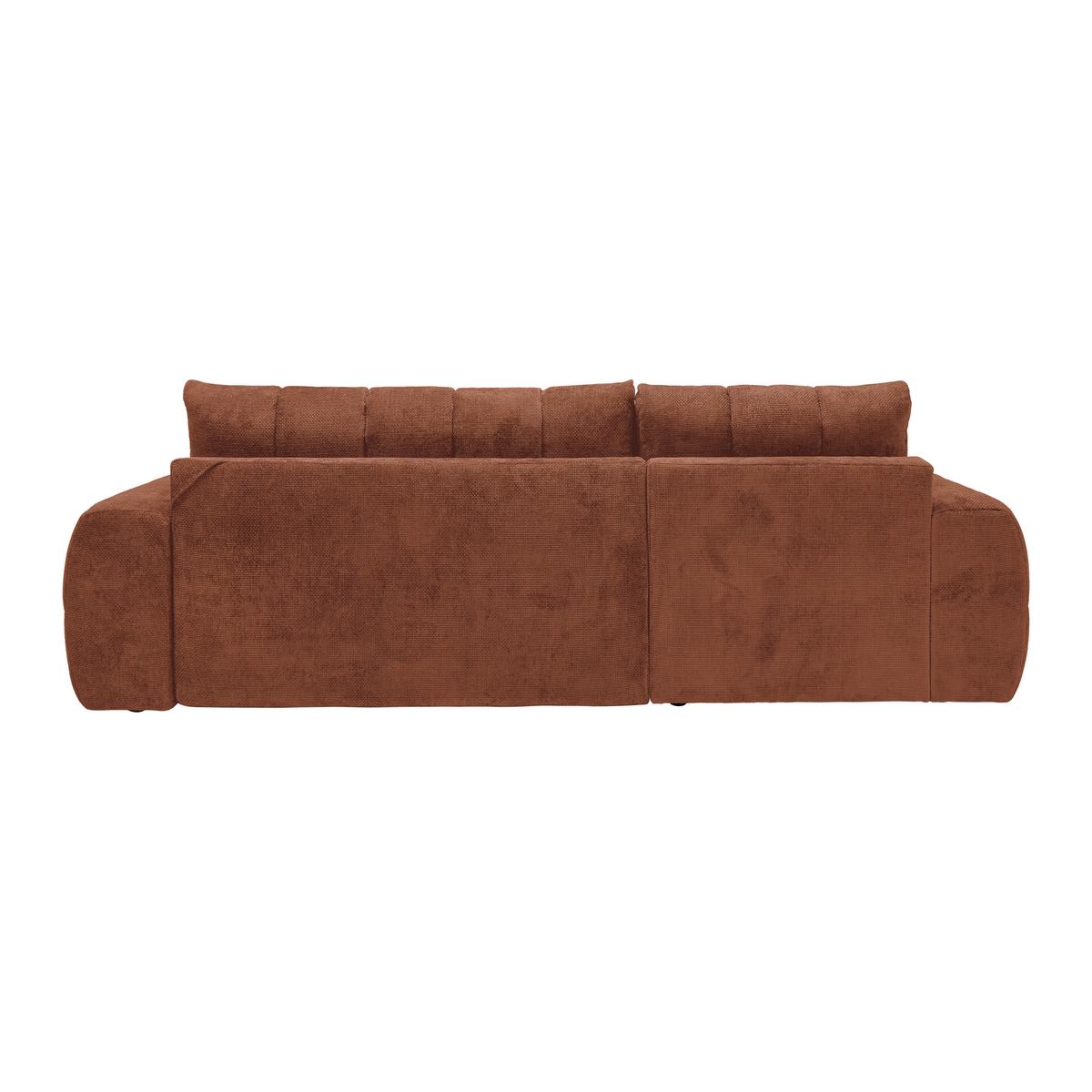 Wohnlandschaft Bolonia Terracotta - Schwarz Hochglanz/Terracotta, MODERN, Textil/Metall (166/93/273cm) - Mömax
